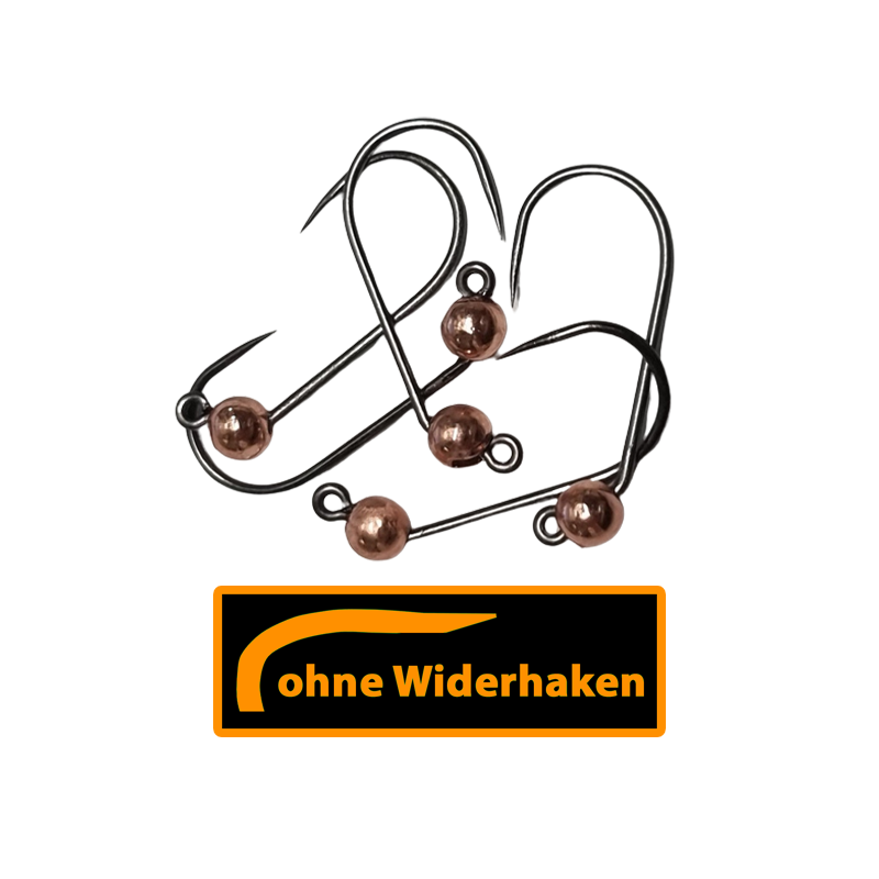 ASB Tackle - Tungsten Jig Hook - Barbless - Kupfer ASB Tackle - Tungsten Jig Hook - Barbless - Kupfer