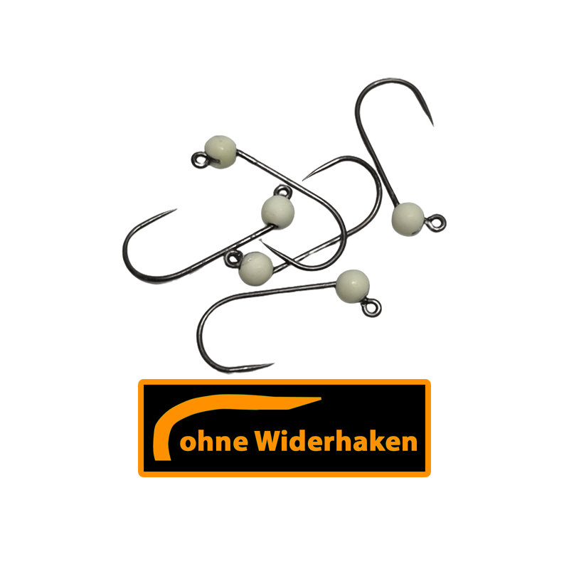 ASB Tackle - Tungsten Jig Hook - Barbless - Weiß Glow ASB Tackle - Tungsten Jig Hook - Barbless - Weiß Glow