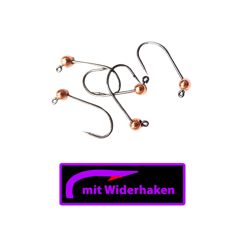 ASB Tackle - Tungsten Jig Hook - Micro Barb - Kupfer ASB Tackle - Tungsten Jig Hook - Micro Barb - Kupfer