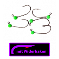 ASB Tackle - Tungsten Jig Hook - Micro Barb - Fluo Grün