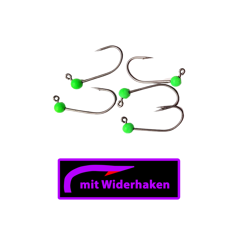 ASB Tackle - Tungsten Jig Hook - Micro Barb - Fluo Grün ASB Tackle - Tungsten Jig Hook - Micro Barb - Fluo Grün