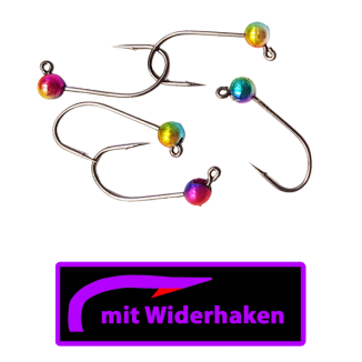 ASB Tackle - Tungsten Jig Hook - Micro Barb - Rainbow metallic