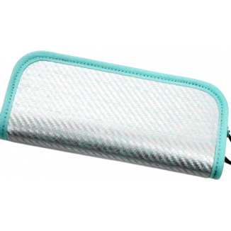 Rodio Craft RC Spoon Carbon Wallet Medium Silver Turquoise Logo
