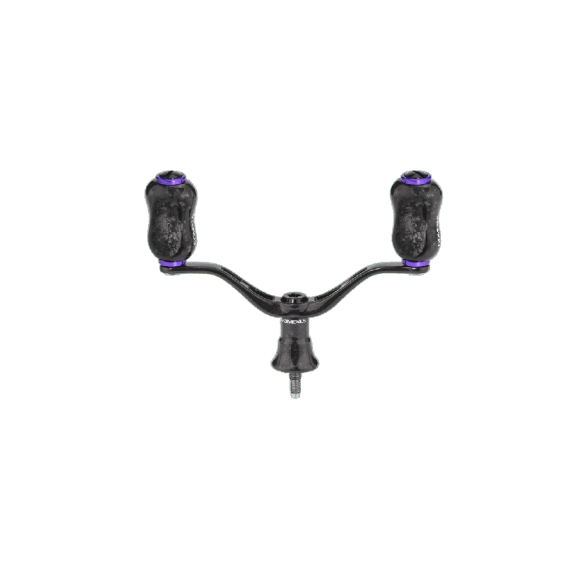 Gomexus Forged Carbon Handle Set for Spinning Reel Black-Purple Gomexus Forged Carbon Handle Set for Spinning Reel Black-Purple