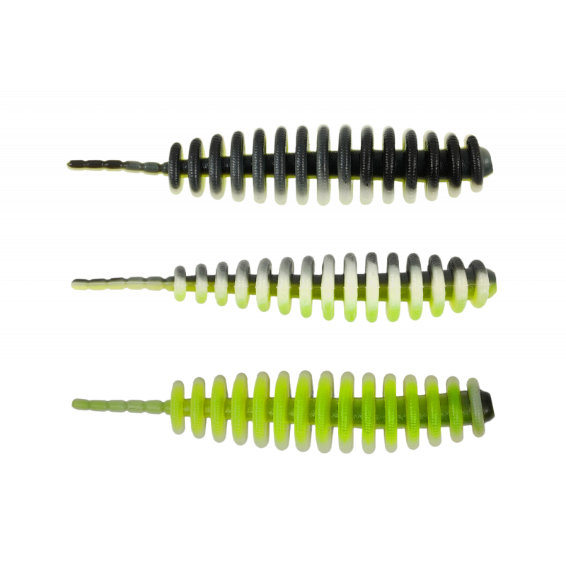 Trout Master - Master Worm Mini 45 Black Chartreuse Trout Master - Master Worm Mini 45 Black Chartreuse